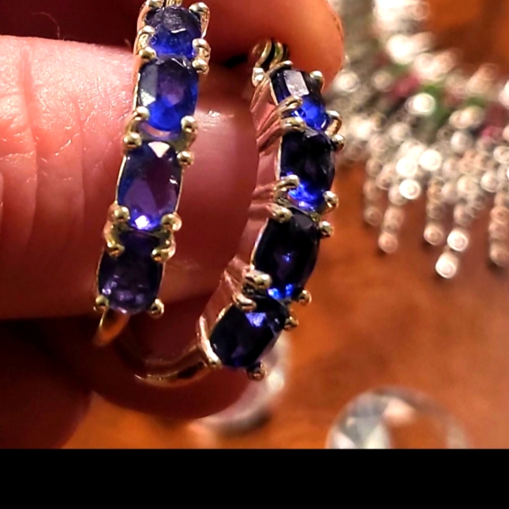 Blue earrings